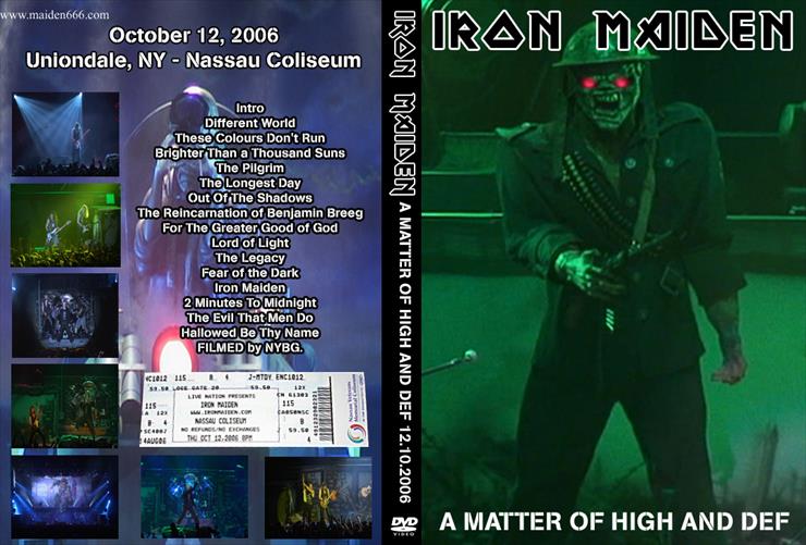 okładki DVD koncerty - Iron Maiden - A Matter Of High And Def - Live Nassau Coliseum NY.jpg