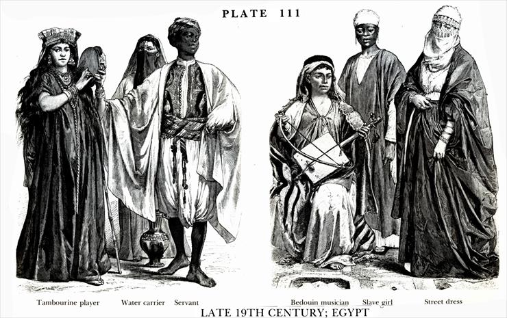 Moda z dawnych wieków - Planche 111b Fin du XIX Century, Egypte, Late 19Th Century, Egypt.jpg