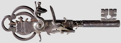 miniaturowa broń - Here is a key flintlock from the 18th century. Ver...ry ornamental, almost fantasy-like piece -23 cm -2.bmp