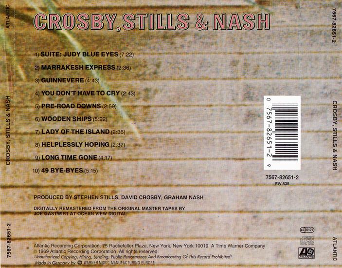1969 - Crosby Stills  Nash - Crosby, Stills  Nash - Crosby, Stills  Nash - back.jpg