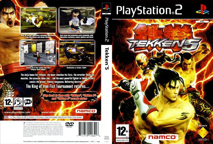 Okladki gier z PlayStation 2 - Tekken 5 PAL COVER.jpg