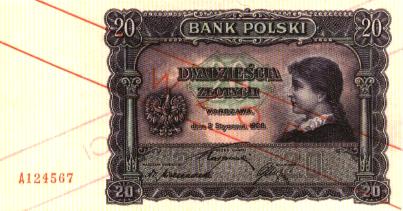 banknoty Bank Polski-waluta złoty - 20_zlotych_1stycznia1928 nieobiegowy.jpg