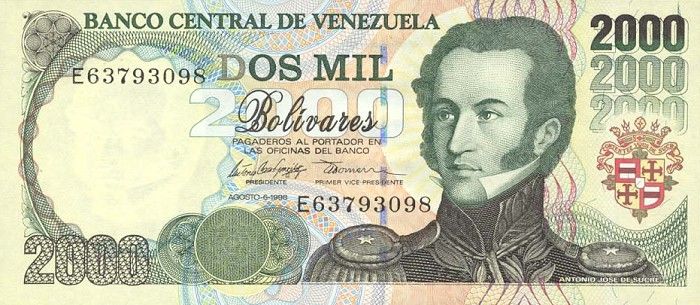 Pieniądze świata - Wenezuela - boliviar,.jpg