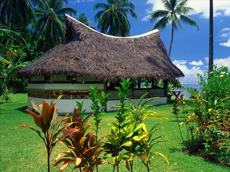 Tropical Paradise Wallpapers - Thatched Bungalow, Moorea Island.jpg