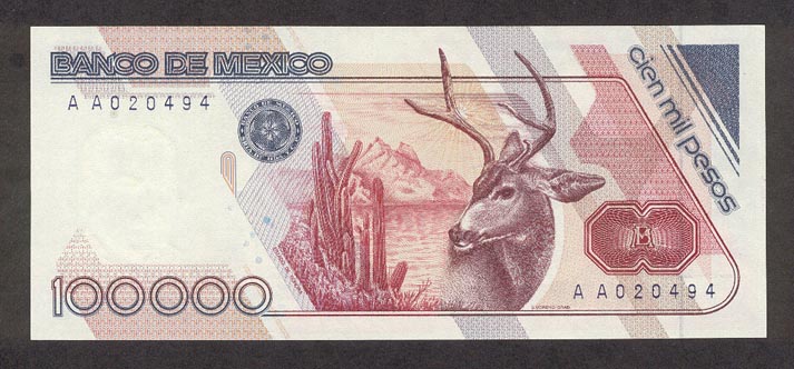 Meksyk - MexicoP94a-100000Pesos-1988-donatedth_b.jpg