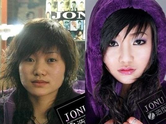 Chinki  przed i po makijażu - makeup-vs-no-makeup-07.jpg