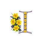 Alfabety z Bukietem kwiatów - 020 - I.gif