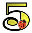Cyfry - yellow-ladybird-number-5.gif