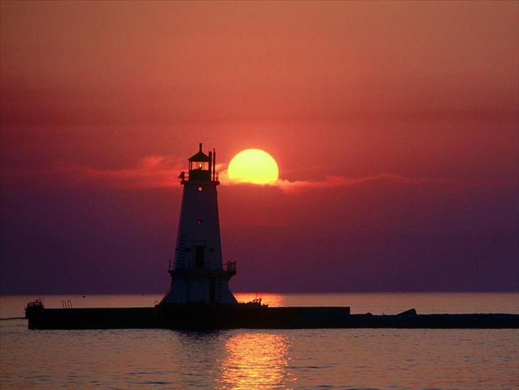 Słońce - Sunset on the Lighthouse - 1600x1200 - ID 9192.jpg