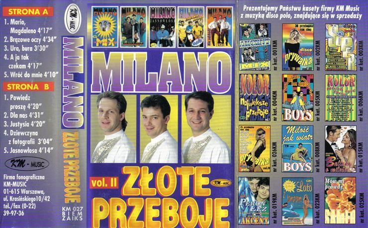 1996 - Milano - Złote Przeboje vol.2 MC - MILANO - Zlote Przeboje 2-front.jpg