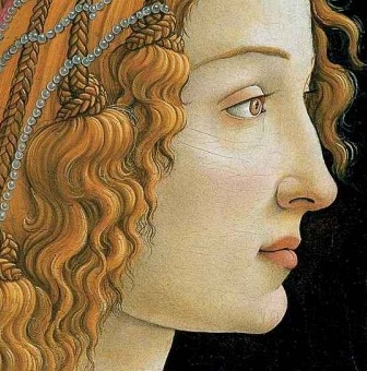 Malarstwo - 005 Sandro Botticelli Portret młodej kobiety fragment.jpg