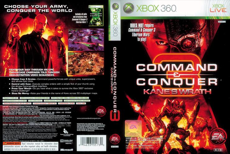 Okładki XBOX 360 - Command And Conquer 3 Kanes Wrath.jpg